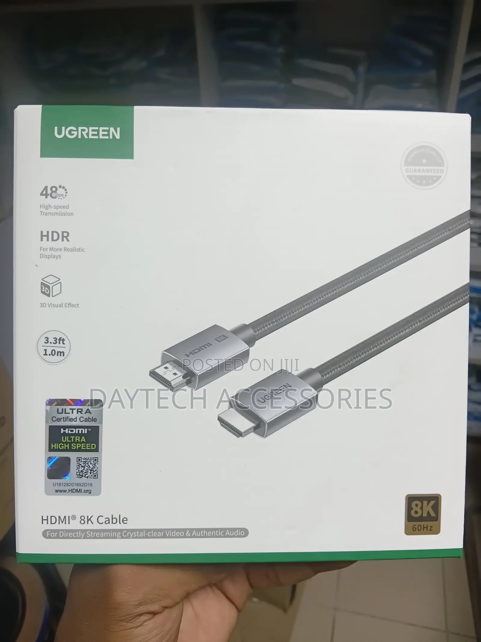 UGREEN HDMI 2.1 Male to Male Cable 1M – HD171
