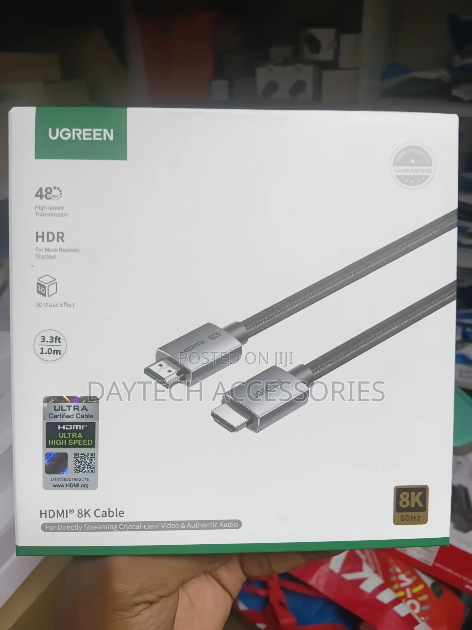 UGREEN HDMI 2.1 Male to Male Cable 1M – HD171