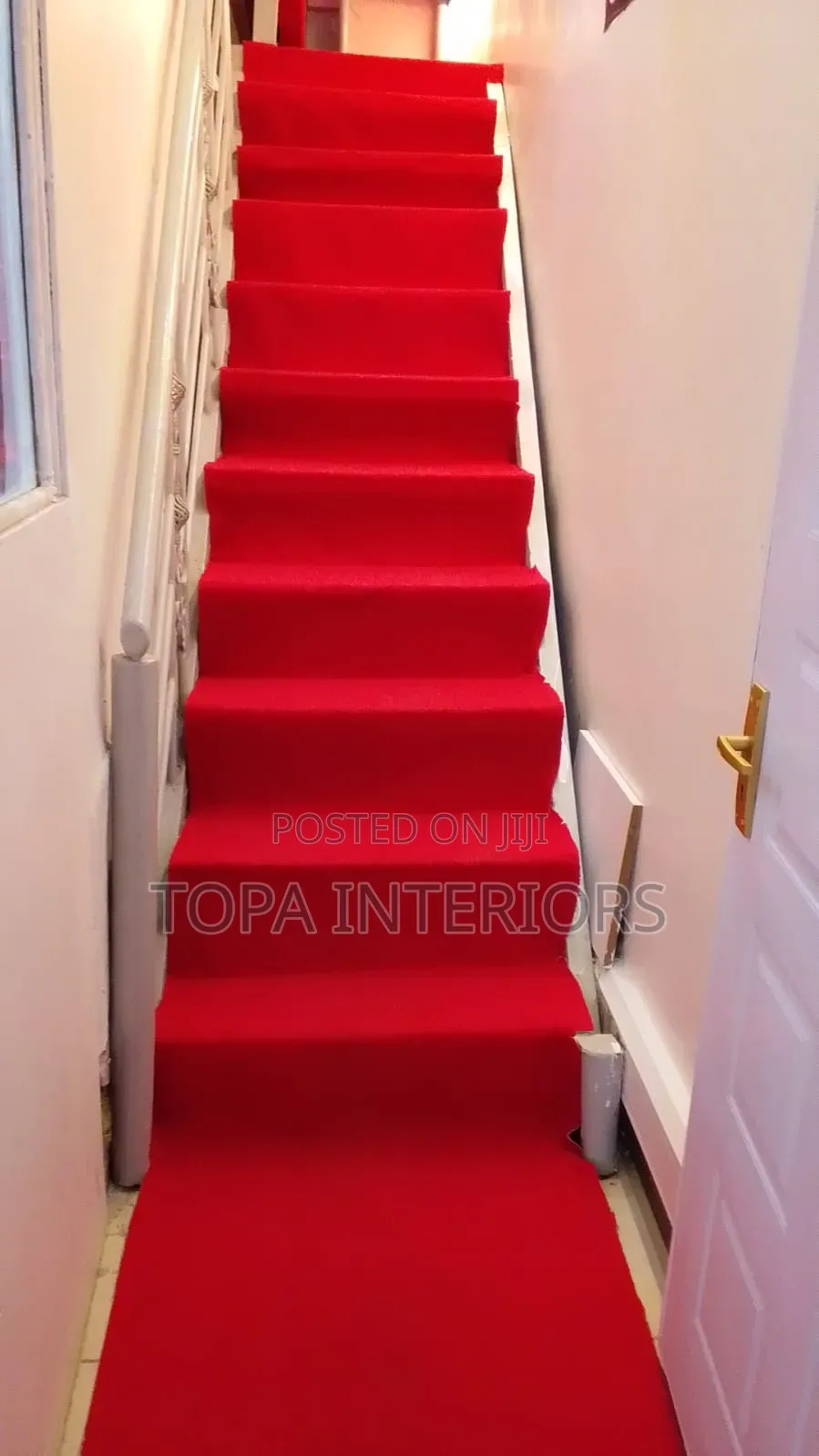 Red Wall to Wall Carpets for Stairs Carpeting