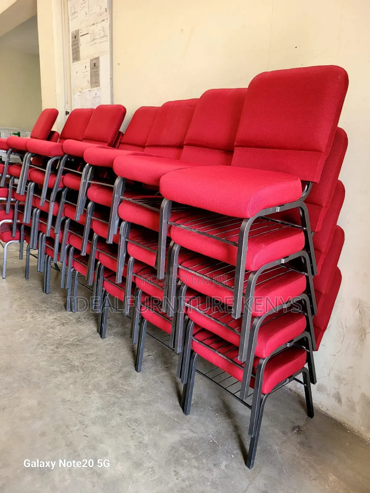 Red Banquet Chairs - Church Chairs Stackable