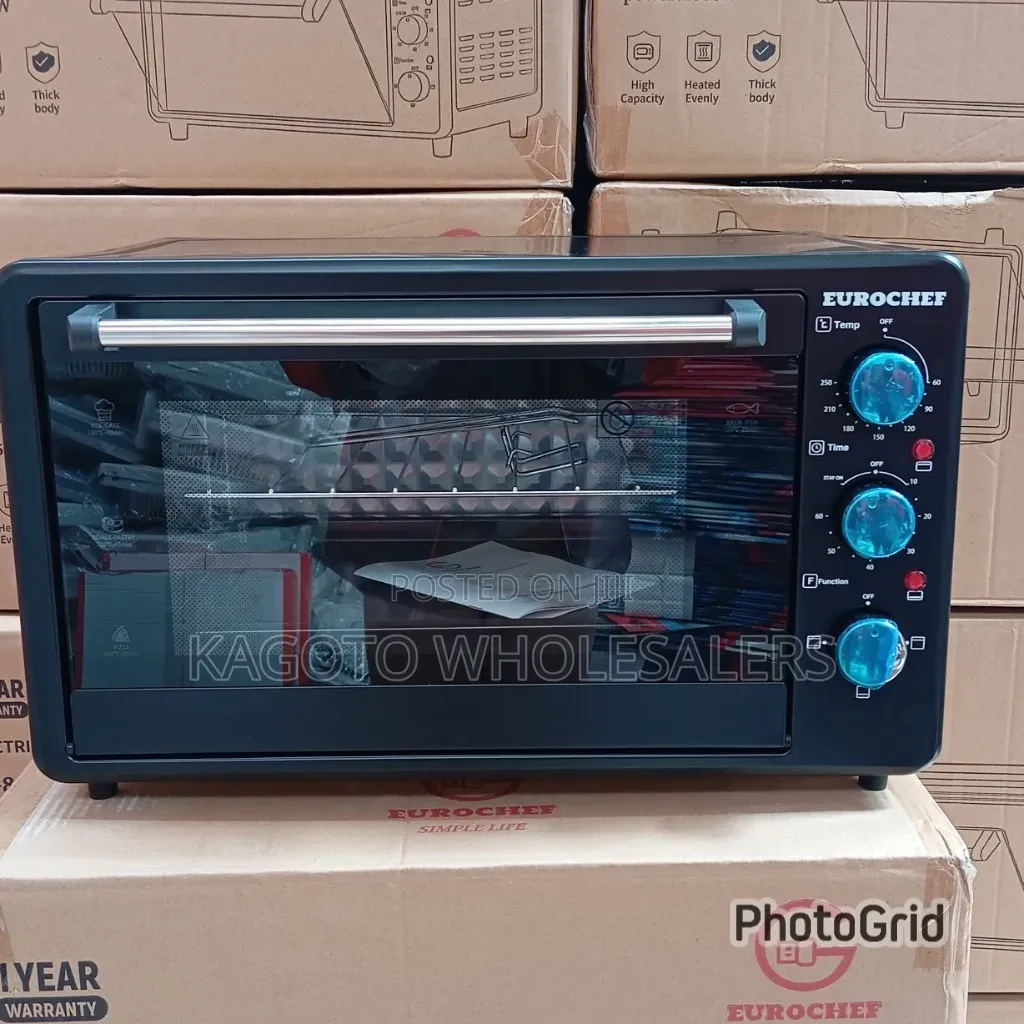 EUROCHEF 3 Knob Settings 40 Litres Electric Rotisserie Oven