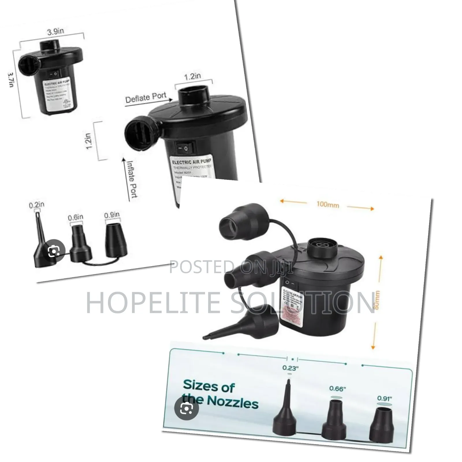 Electric AC Air Pump 55w 3 Nozzles