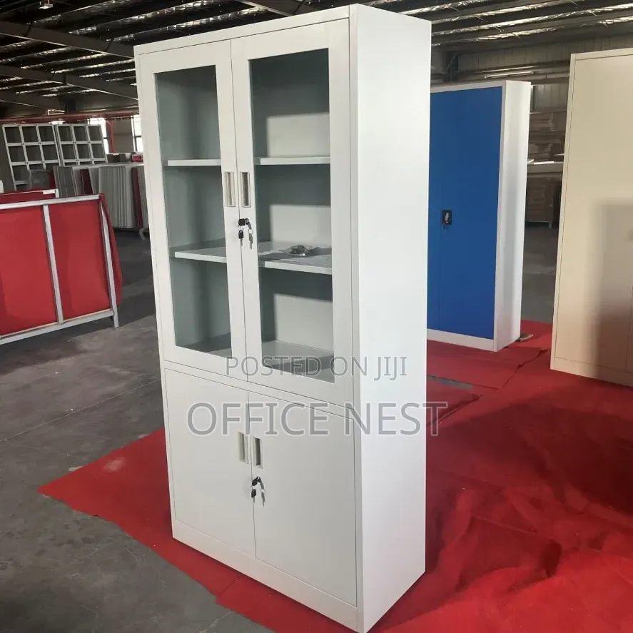 Office Steel Filing Cabinet With Glass Doors