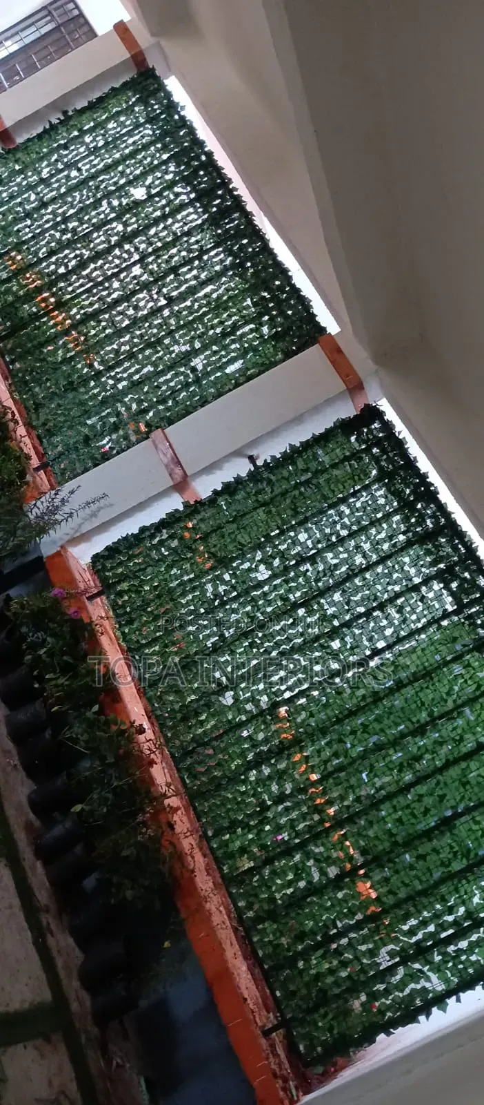 Decorative Leafy Mesh Outdoor Privacy Fence Flower Plants