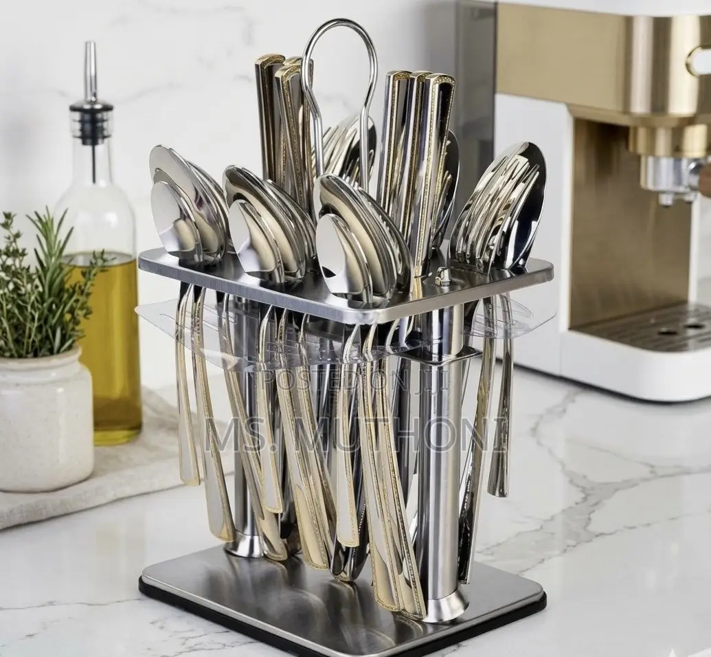 Aura Dual-Tone Luxury 24 PCS Cutlery Set