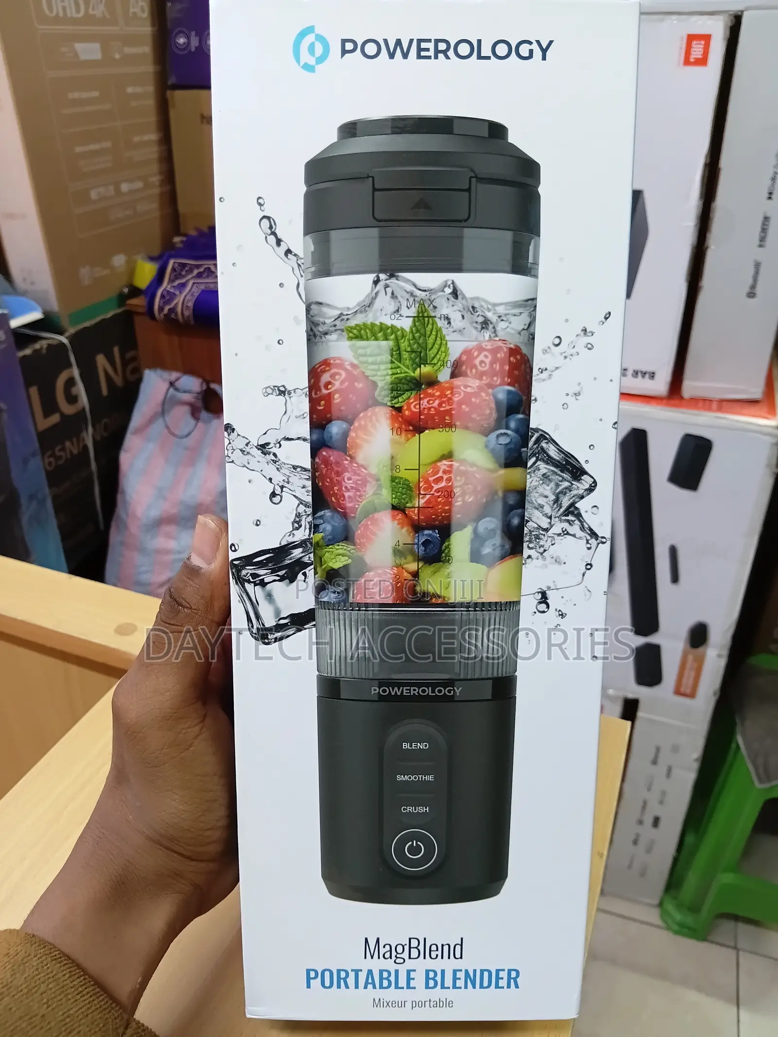 The Powerology MagBlend Portable Blender in Black (Model PRPBB8301BK)