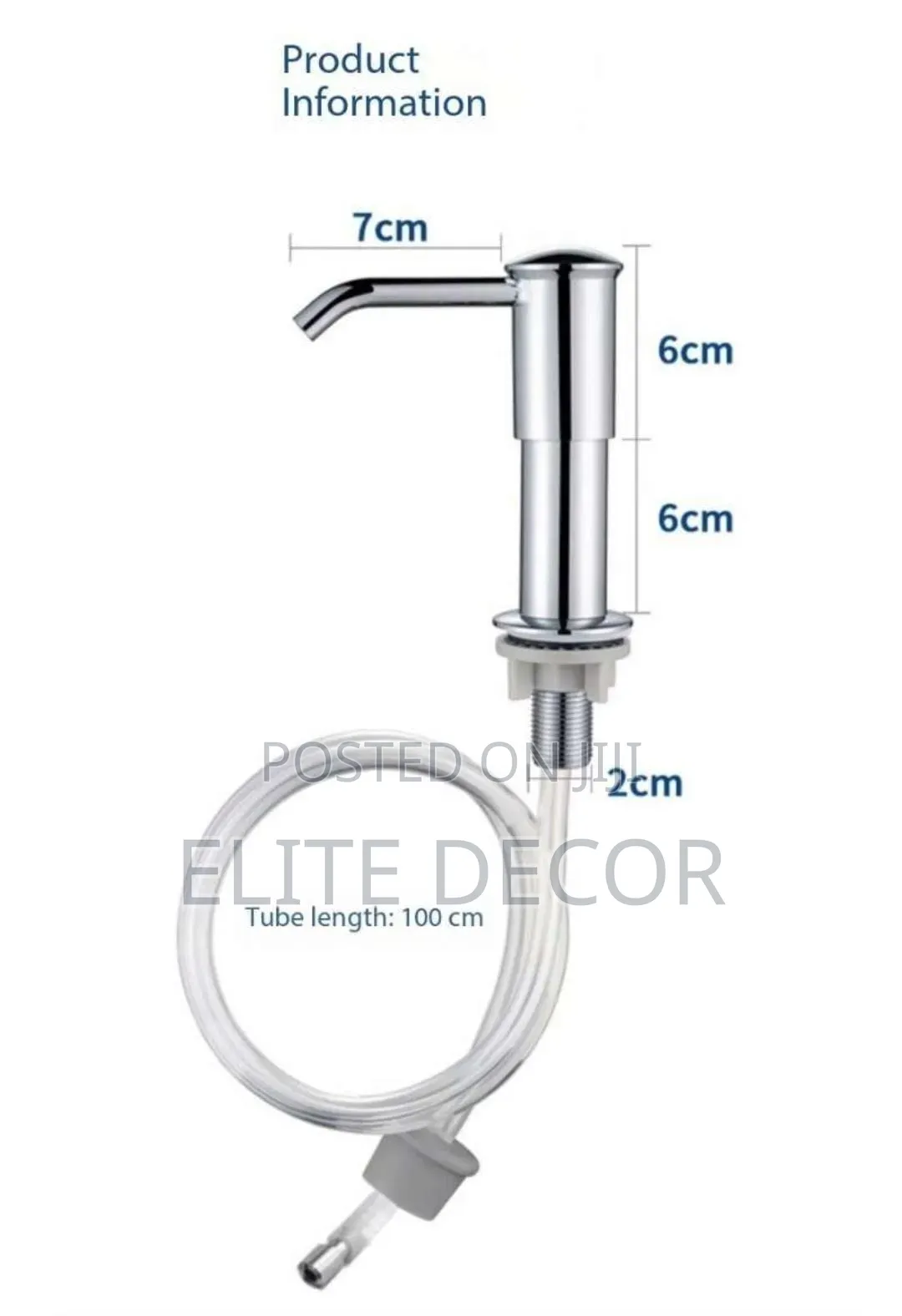 Kitchen Sink Liquid Soap Pump Dispenser – 100cm Pipe