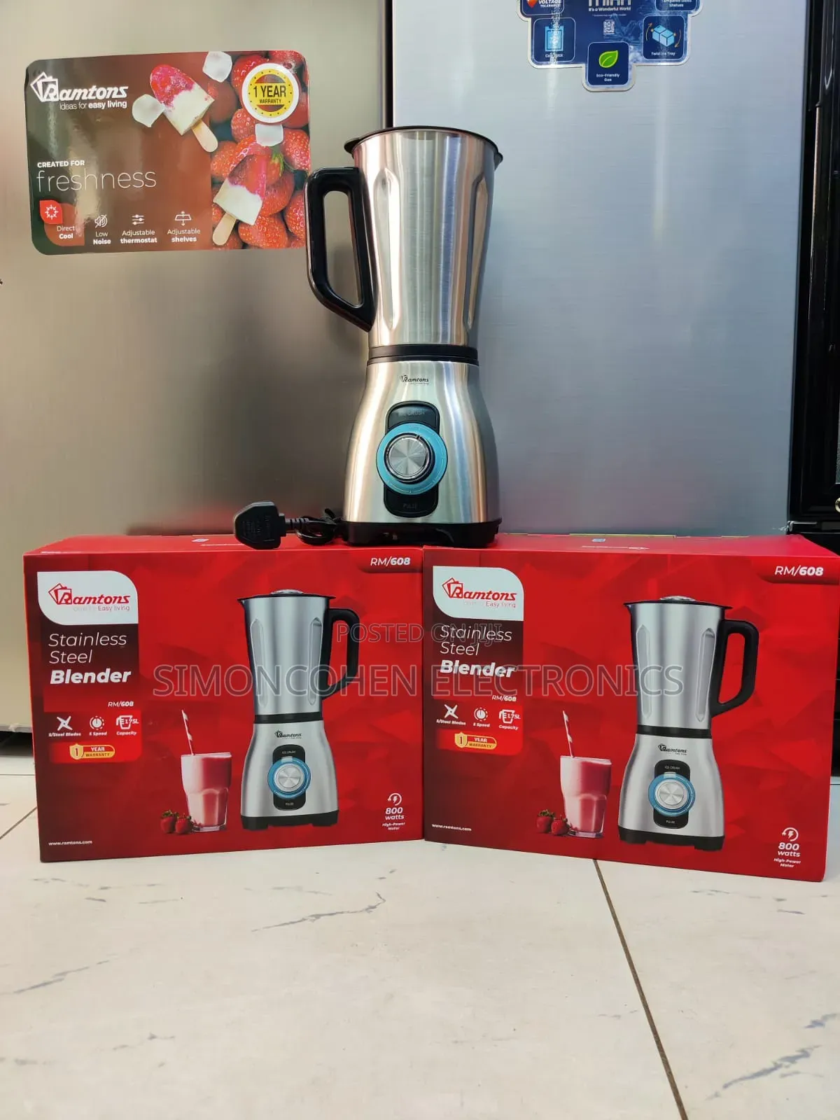 Ramtons 3in1 Blender STAINLESS STEEL JAR