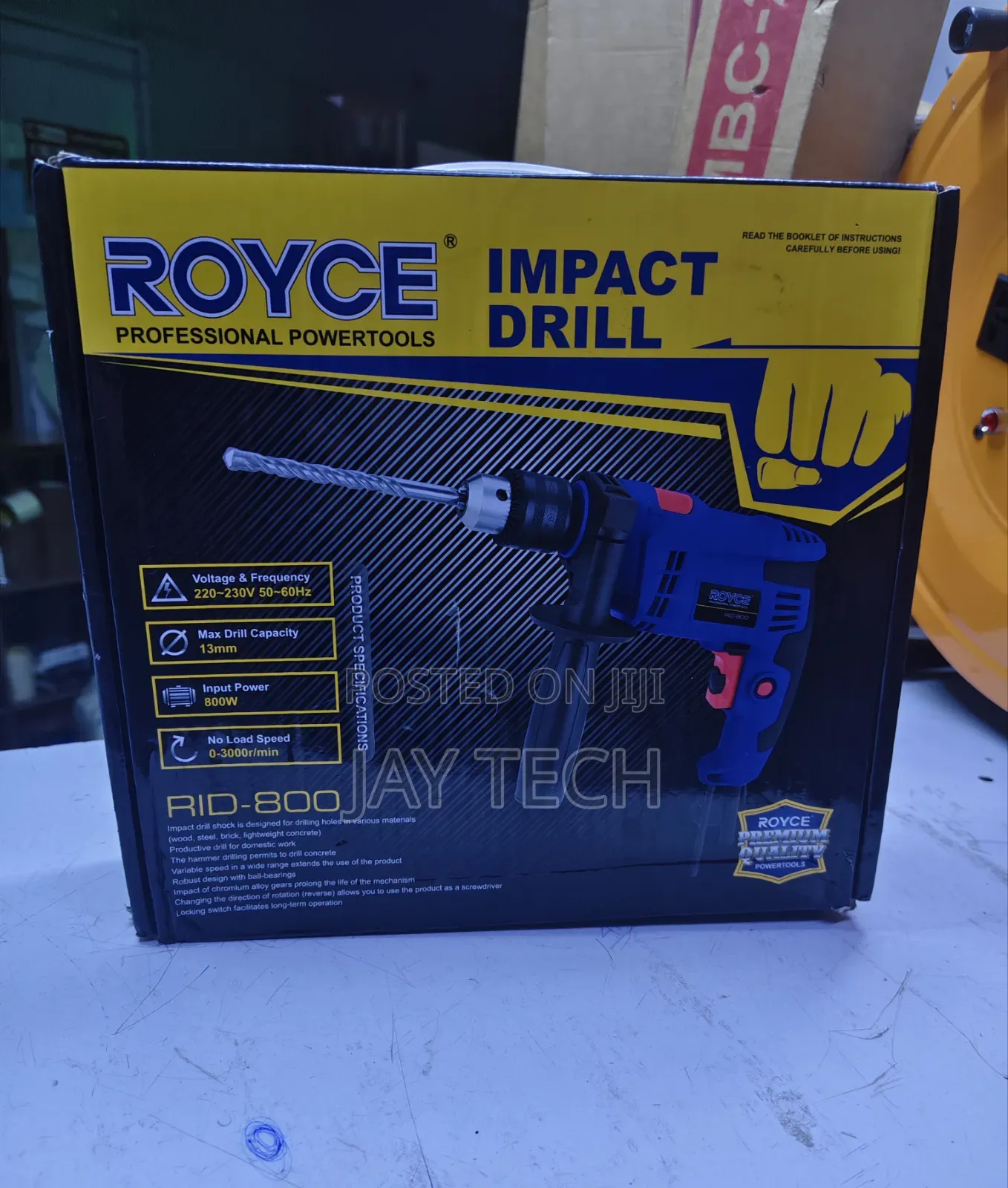 Royce Professional Impact Drill 800W (RID-800) – Brand New