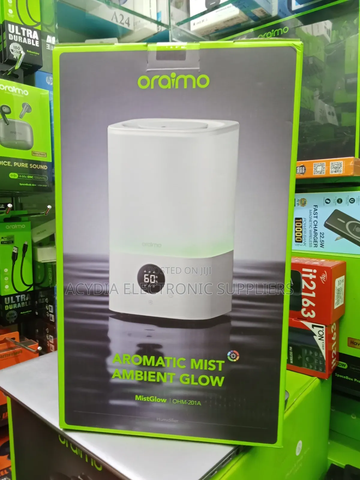 Oraimo MistGlow 3.2L Smart Humidifier With LED Display 7-Color