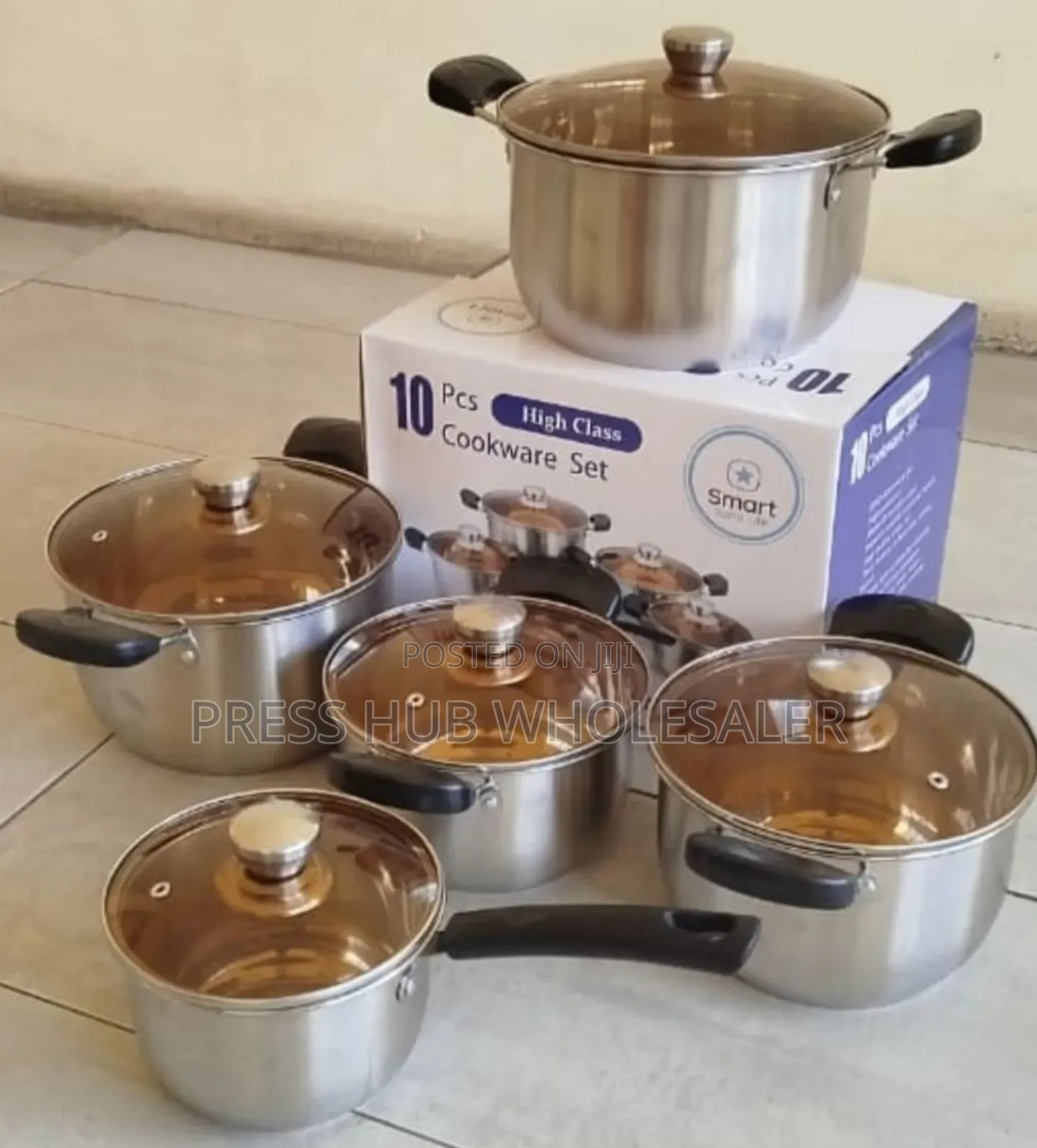 Smart Raha Life 10PCS Stainless Steel Cookware Set