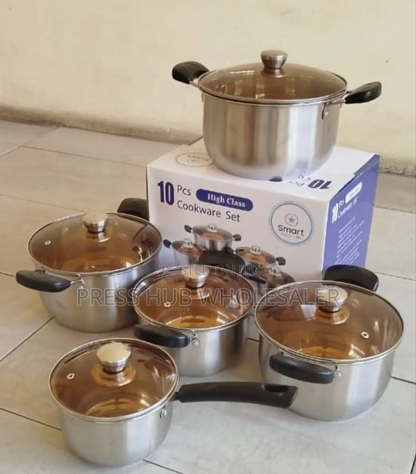 Smart Raha Life 10PCS Stainless Steel Cookware Set