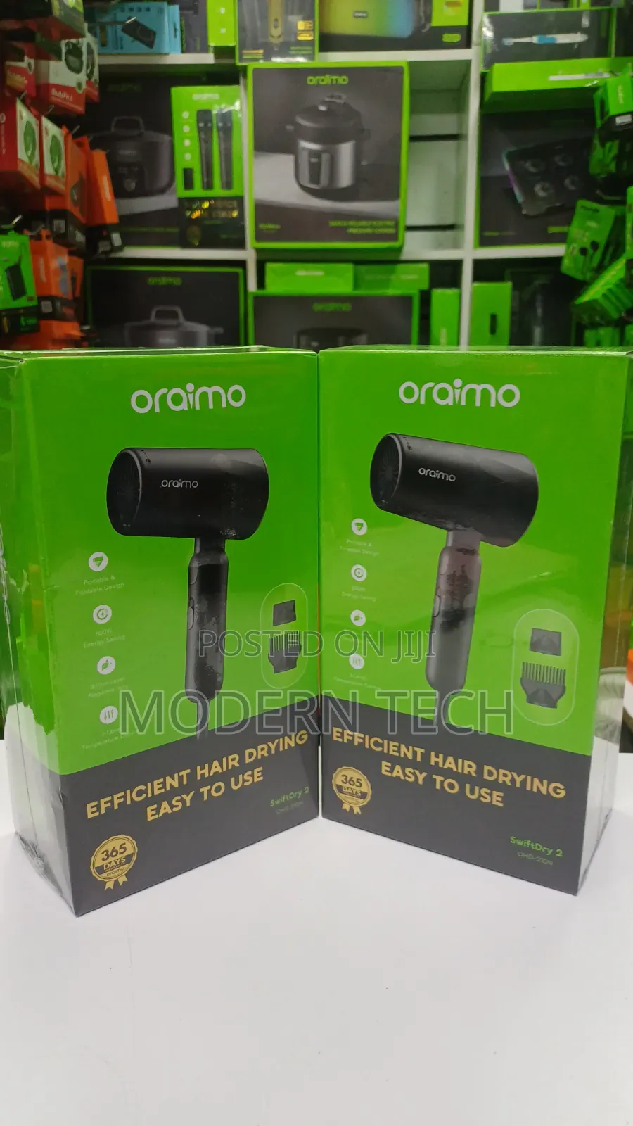 Oraimo SwiftDry 2 Foldable 800W Efficient Hair Dryer