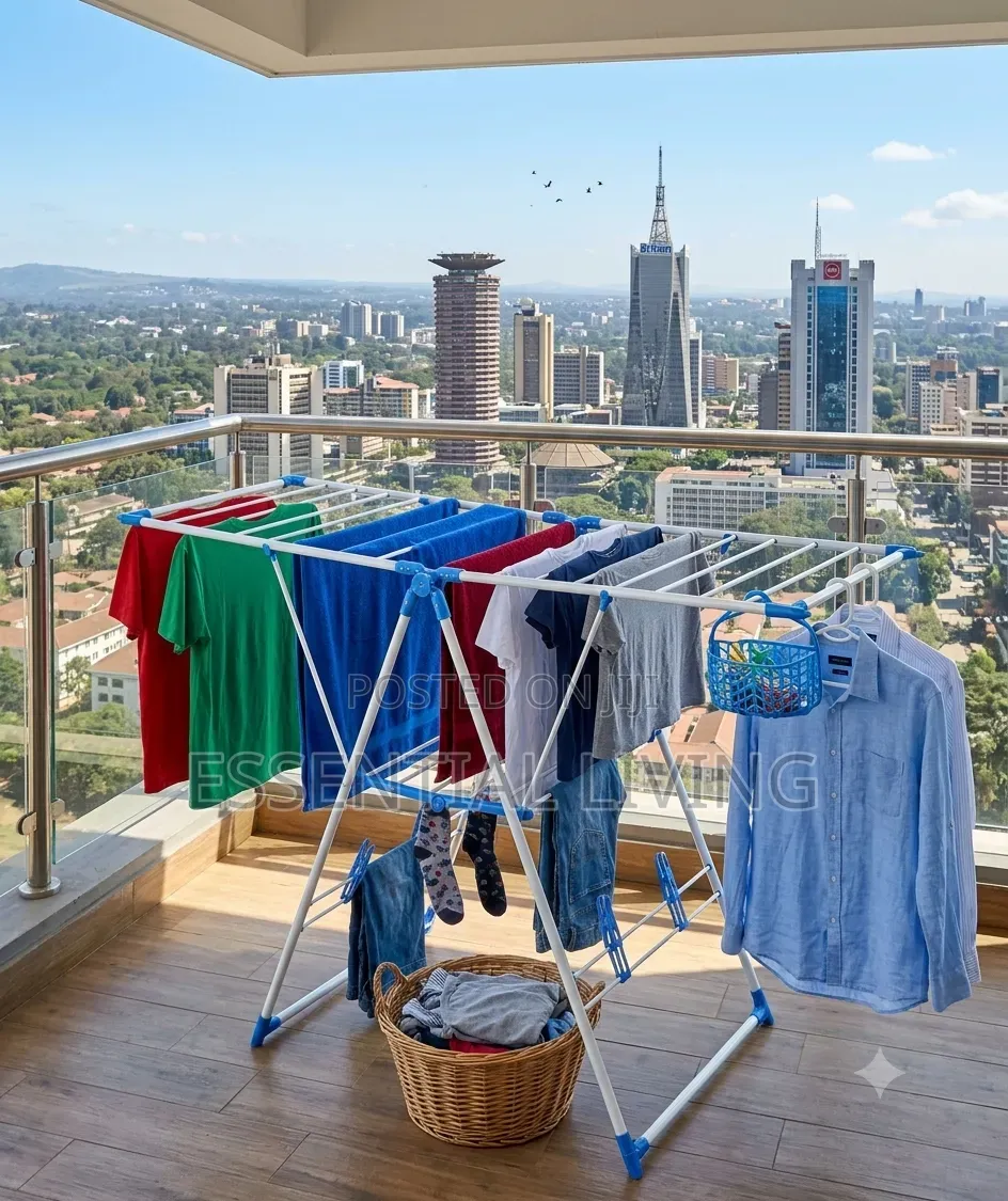 Foldable Cloth Drying Rack Stand - Portable Indoor Outdoor Airer