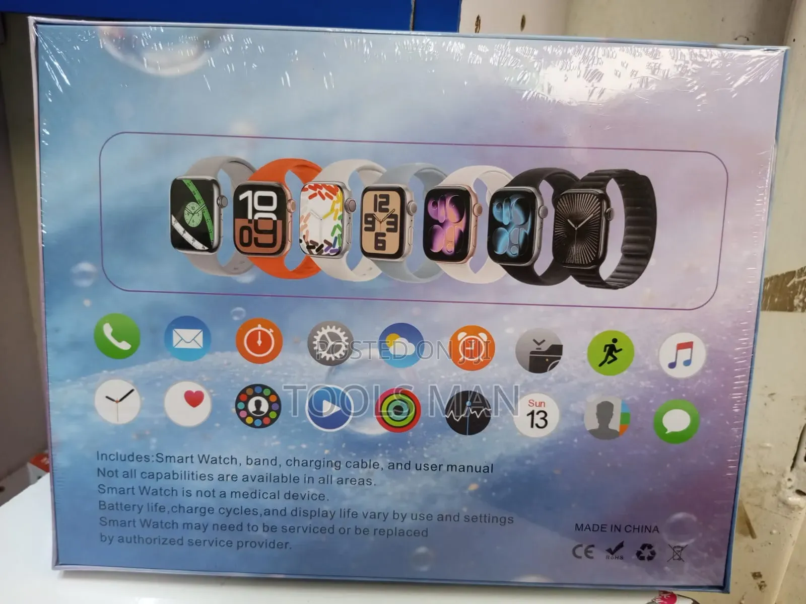 Hiwatch Pro S5000Pro Series 11 Smartwatch 7 Straps Earphones.
