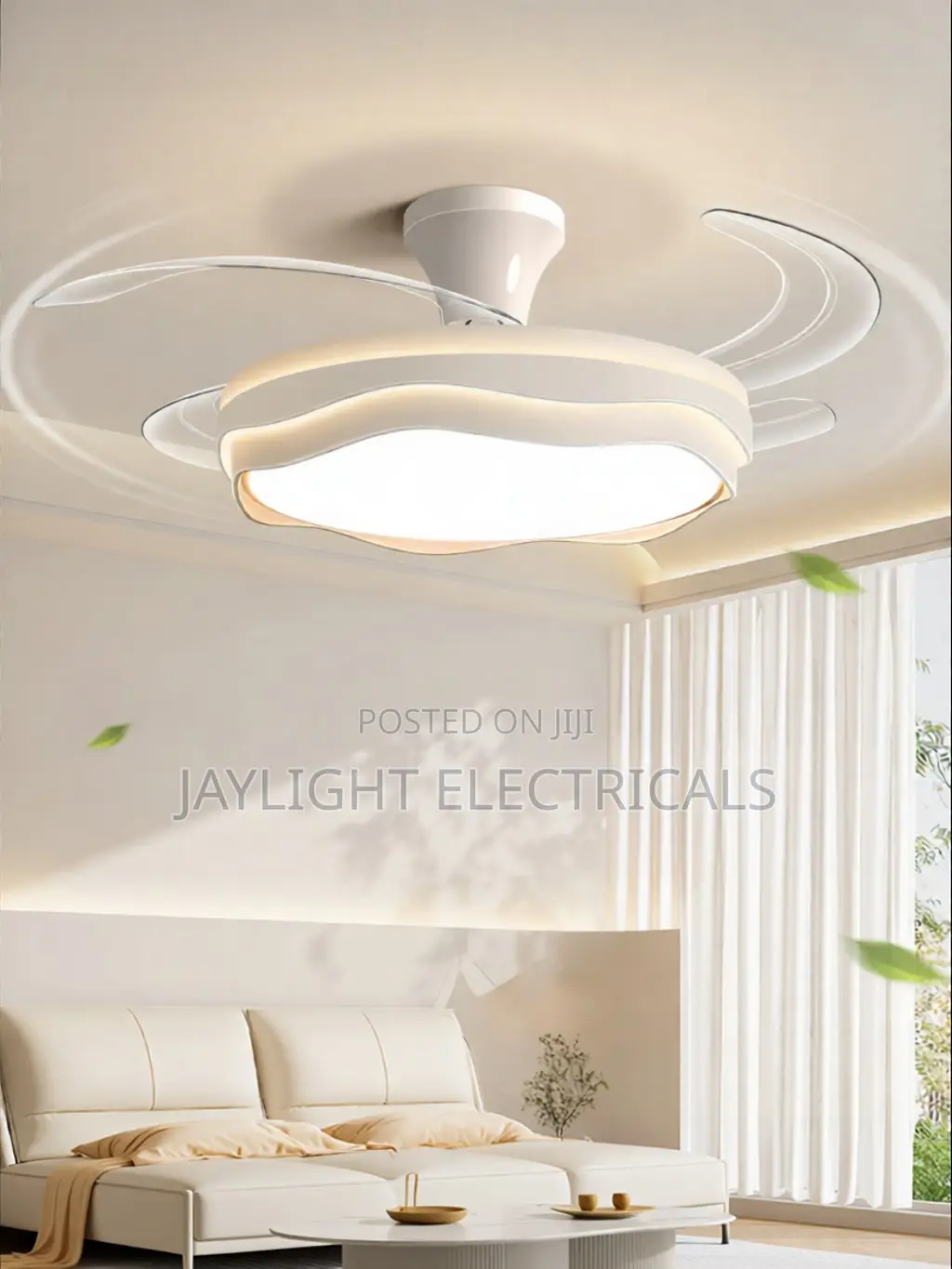 LED Ceiling Fan Light for Home and Restaurant Invisible Chandelier