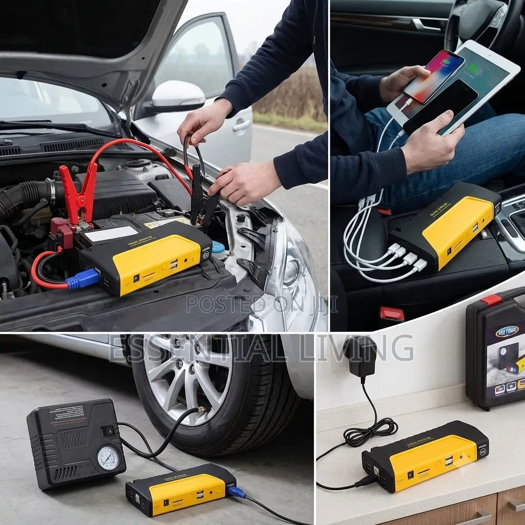 High Power Car Jump Starter Air Pump - Emergency Car Jump Starter