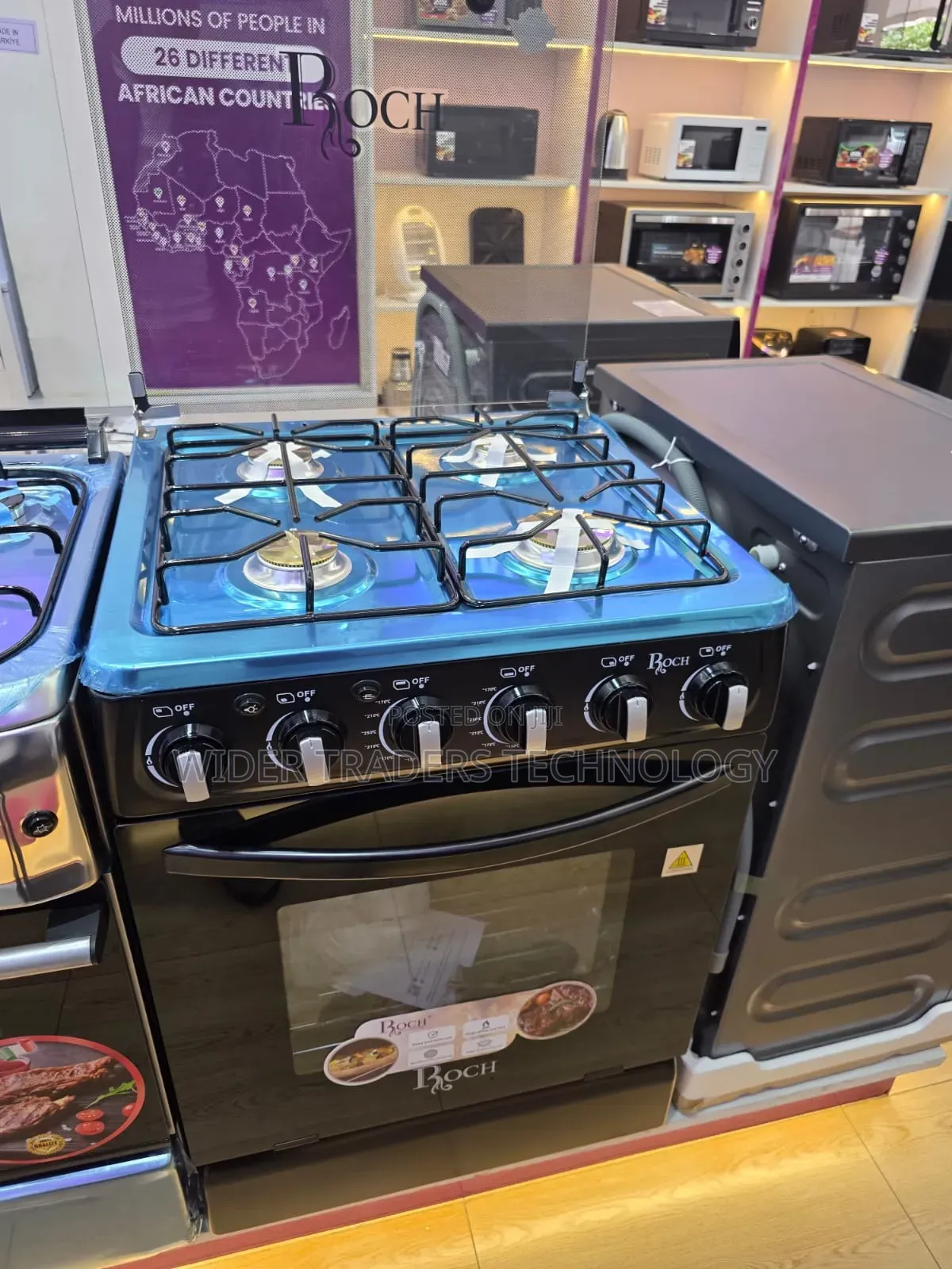 60*60 Roch Full Gas Standing Cooker