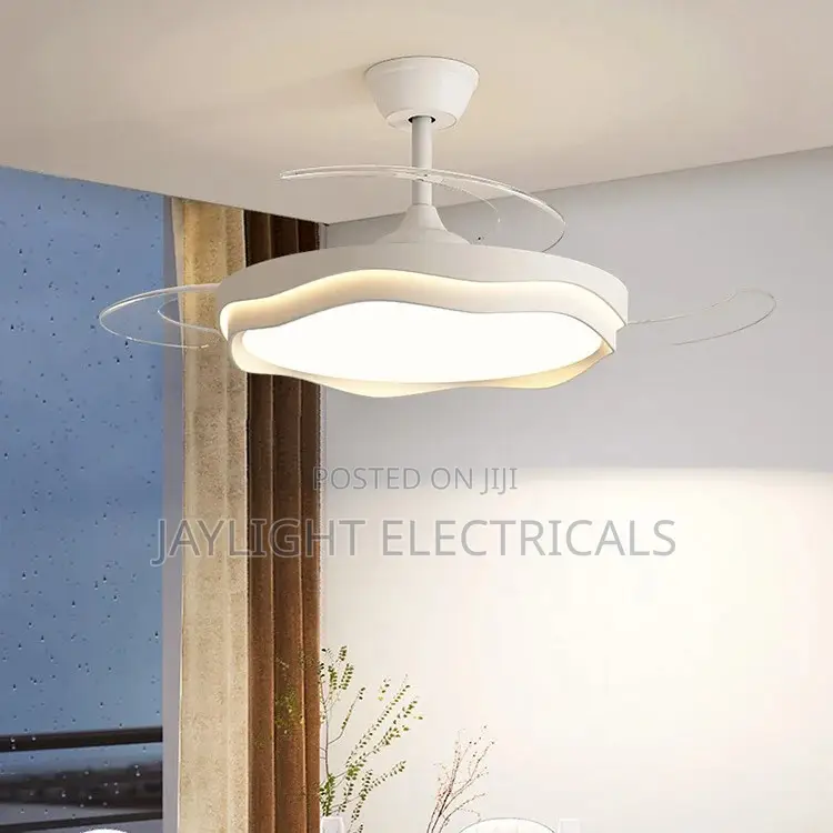 Electric Fan Lamp Invisible Hanging Lamp Remote Control for Dining
