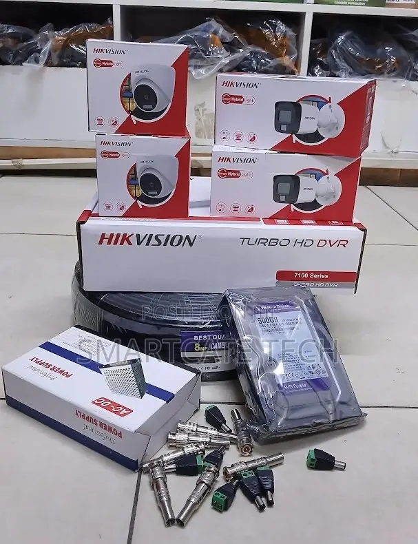 4 Channel Hikvision CCTV Kit – Smart Hybrid HD | 2 Dome + 2 Bullet