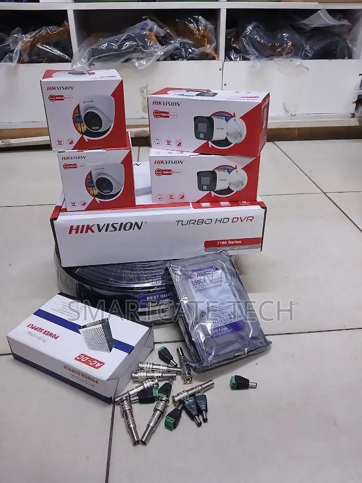 Hikvision 4CH Full Color CCTV Security Kit – 2 Dome + 2 Bullet