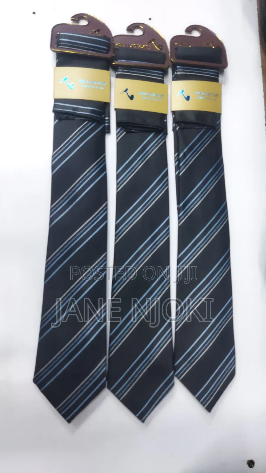 Stripped Blue and Black Ties
