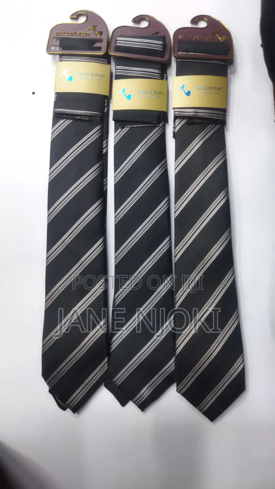 Stripped Blue and Black Ties