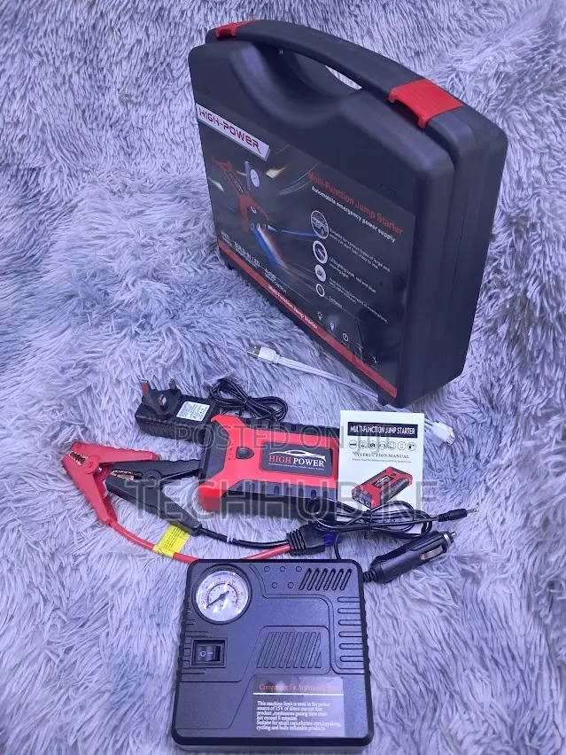 12V 99800mAh Lithium Car Jump Starter Power Bank Emergency Kit