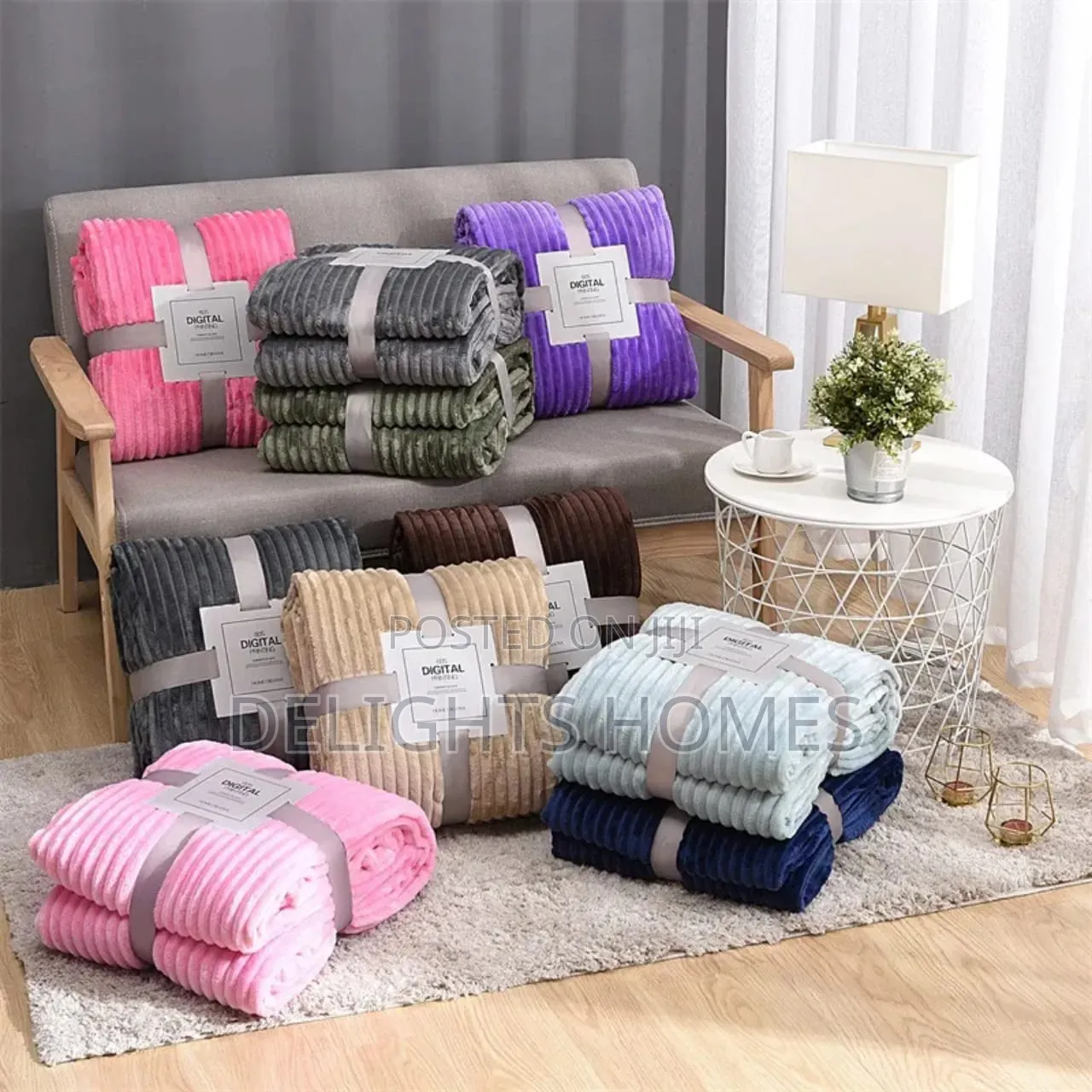 Ultra-Soft Fuzzy Fleece Throw Blanket-Hg
