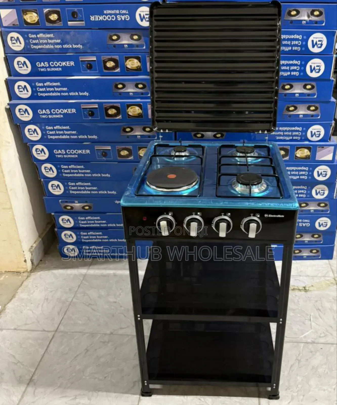 Olelon 3+1 Standing Cooker With Shelves