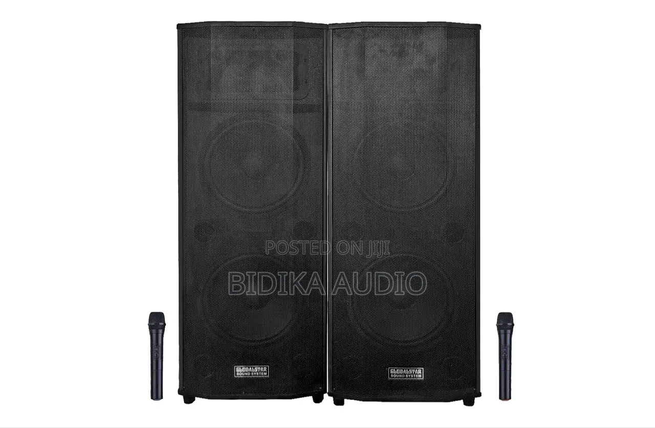 Globalstar T1203 12 Inches Portable Stage Speakers With Microphone