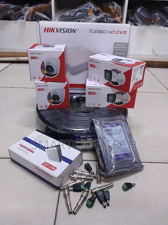 Hikvision Full Color 4CH Security Camera Kit – 2 Dome 2 Bullet