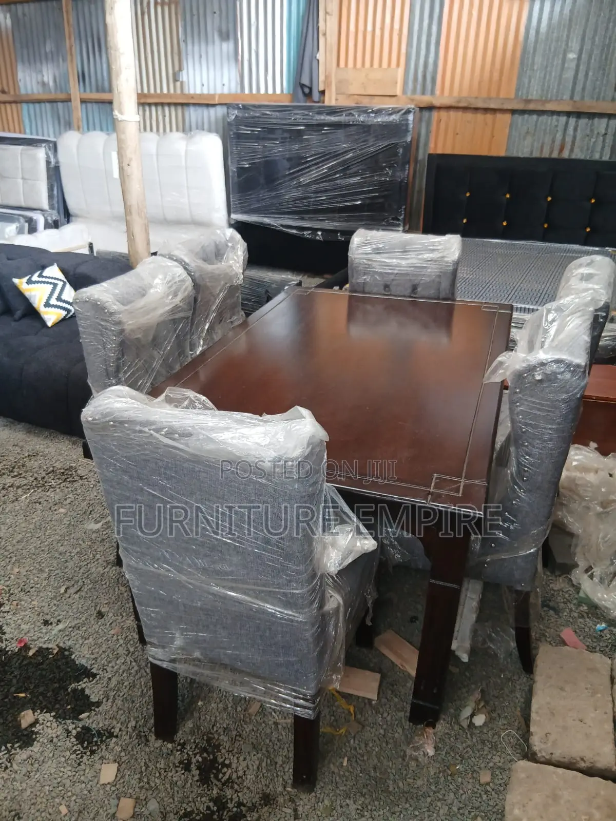 6-Seater Grey Dining Set