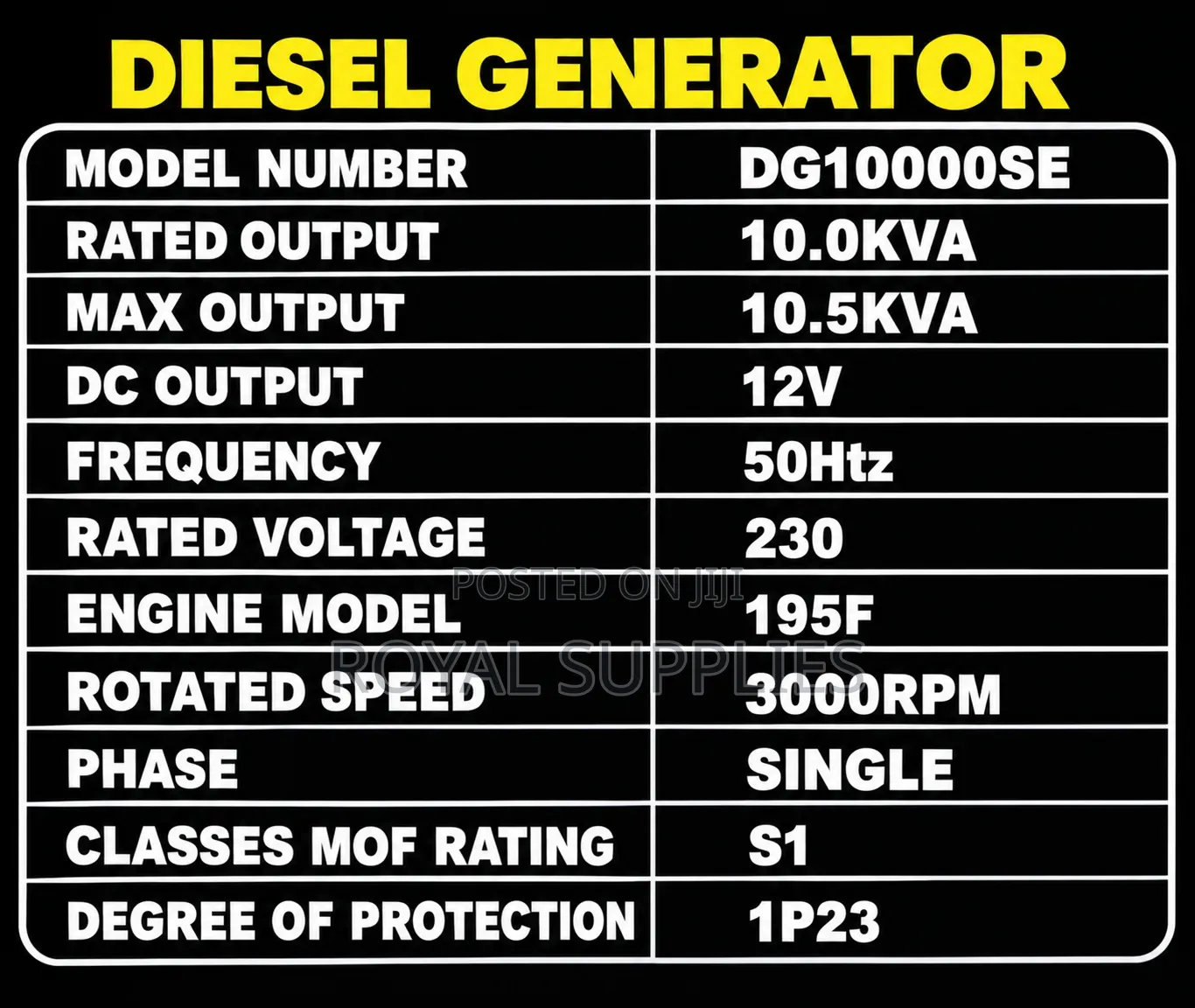 Thompson England 10kva Silent Diesel Generator Single Phase