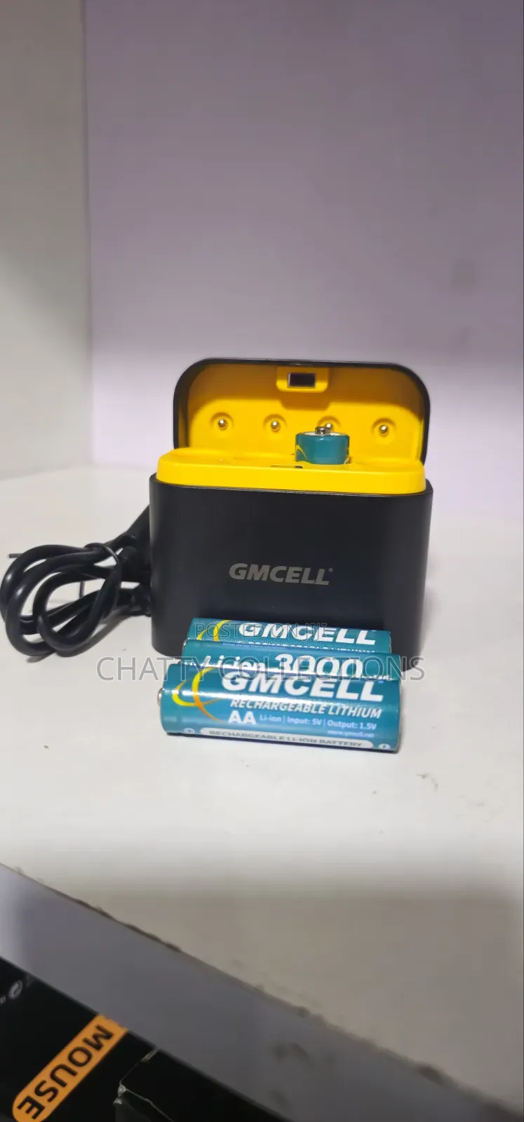 GMCELL High Capacity AA Lithium Rechargeable Batteries + Charging Dock