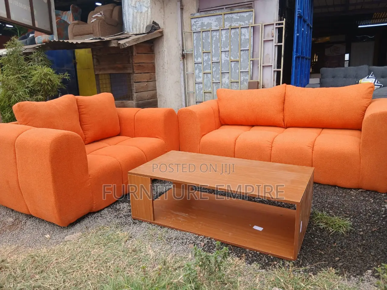 3+2 Orange Bubble Sofa Set