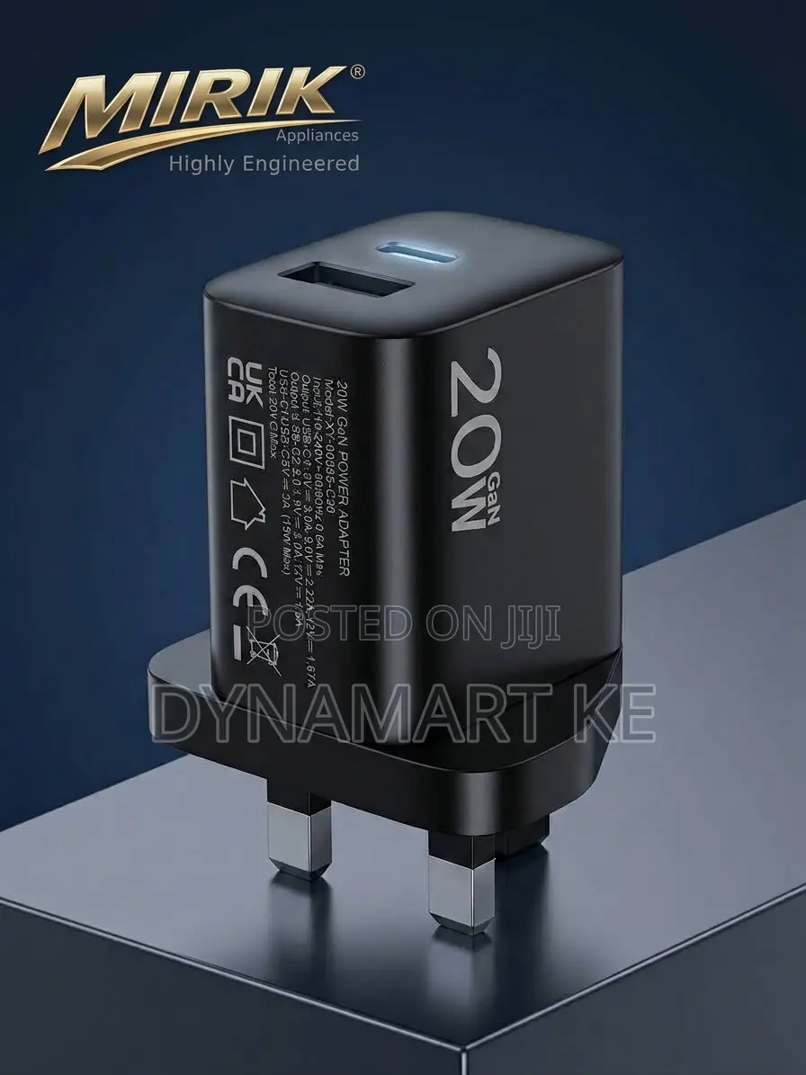 MIRIK FluxPrime 20W – Authentic PD 20W PPS 22W Quick GaN Charger
