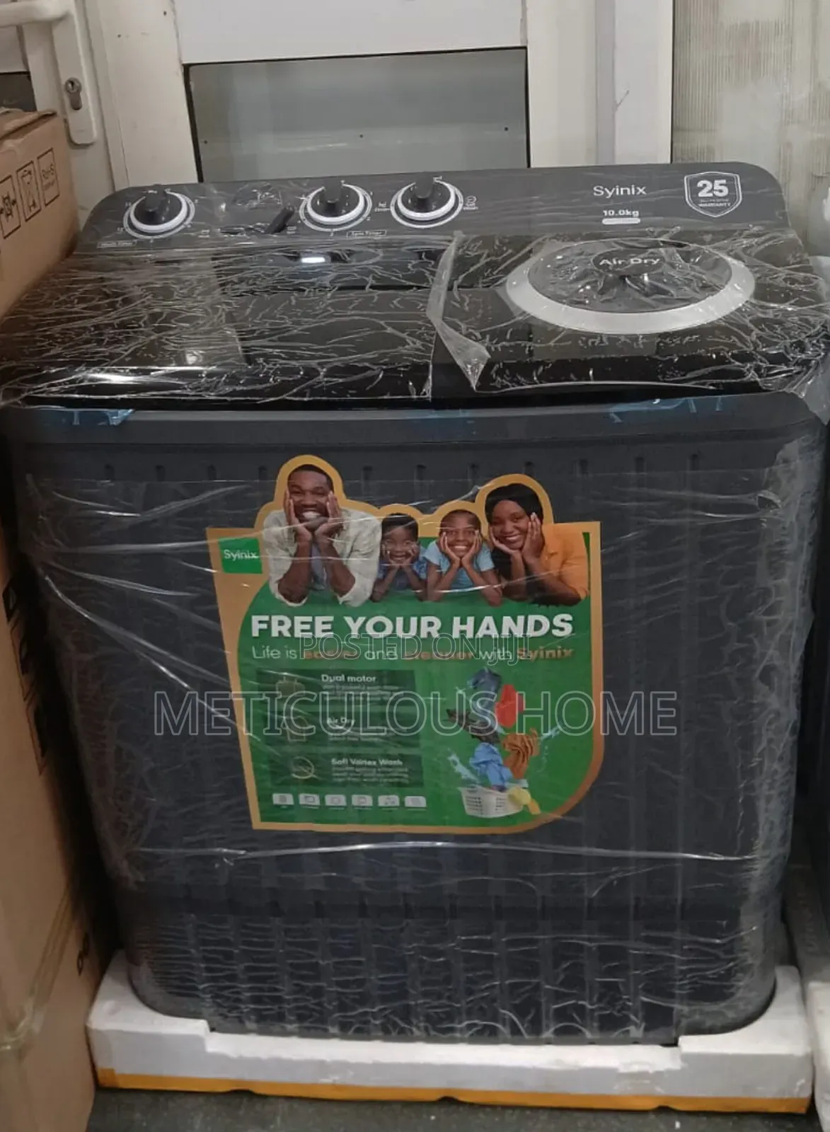 Was and Spin - Syinix Twin-Tub Washing Machine Top Load (10kg
)