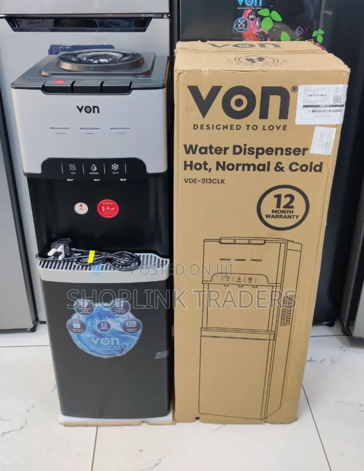 Water Dispenser Von 3 Taps Water Dispenser With Electric Cooling