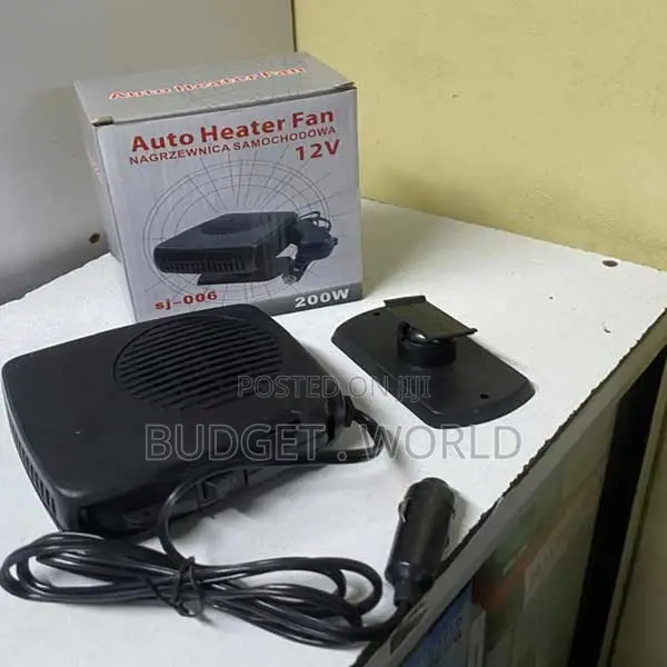 Black Portable SJ-006 200W 12V Car Heating Fan Auto Defogger