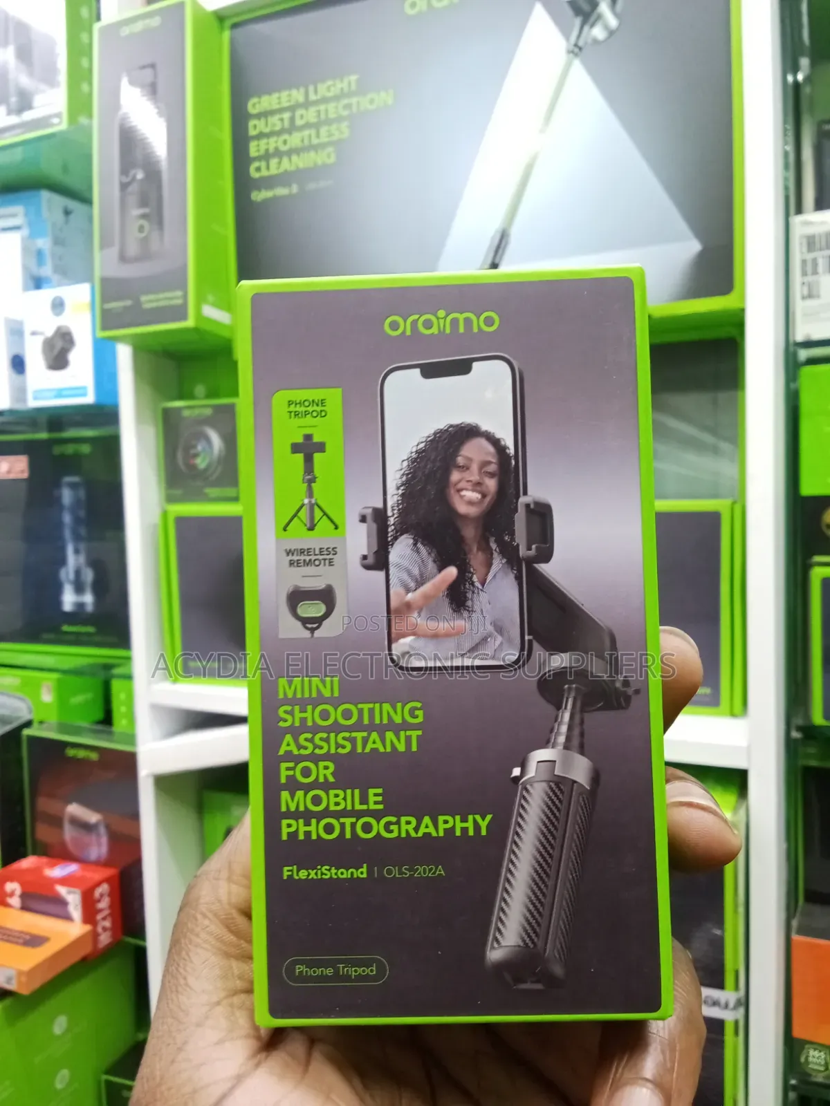 Oraimo FlexiStand Phone Tripod With Bluetooth Remote Control