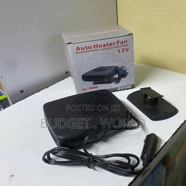 Black Portable SJ-006 200W 12V Car Heating Fan Auto Defogger