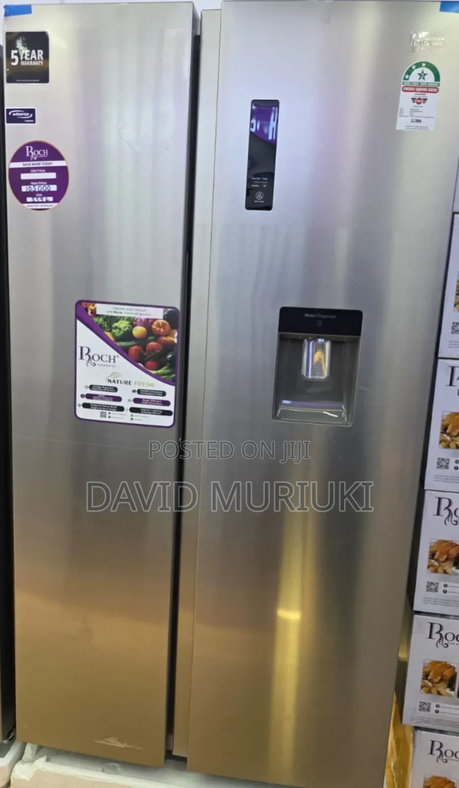 Roch 559L Side by Side Refrigerator With Dispenser