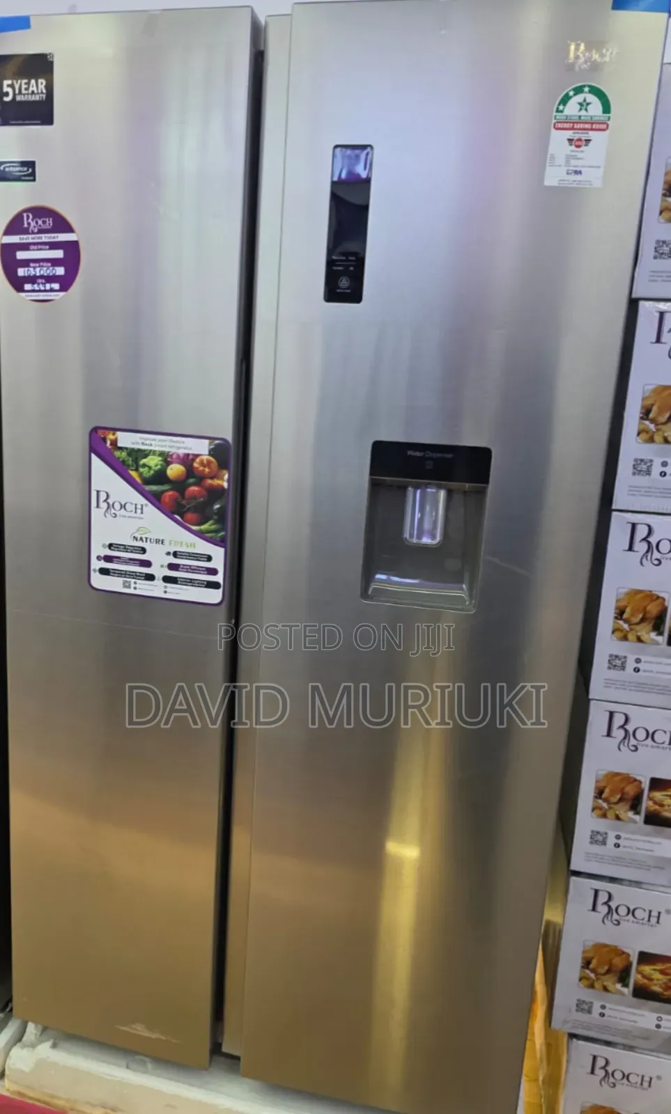 Roch 559L Side by Side Refrigerator With Dispenser