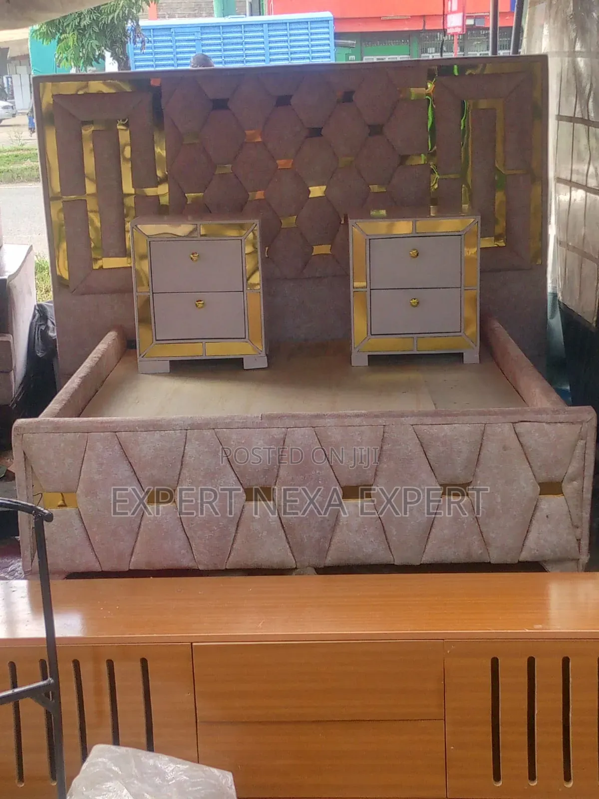 Chester Bed + Side Cabinets