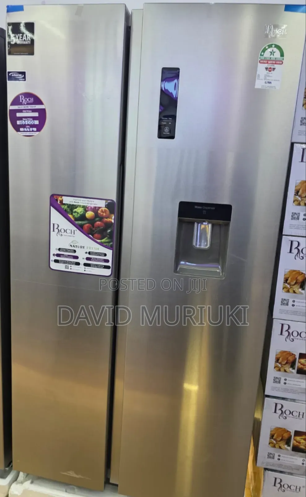 Roch 559L No Frost Side-by-Side Refrigerator