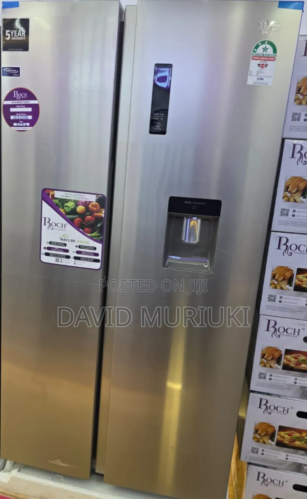 Roch 559L No Frost Side-by-Side Refrigerator