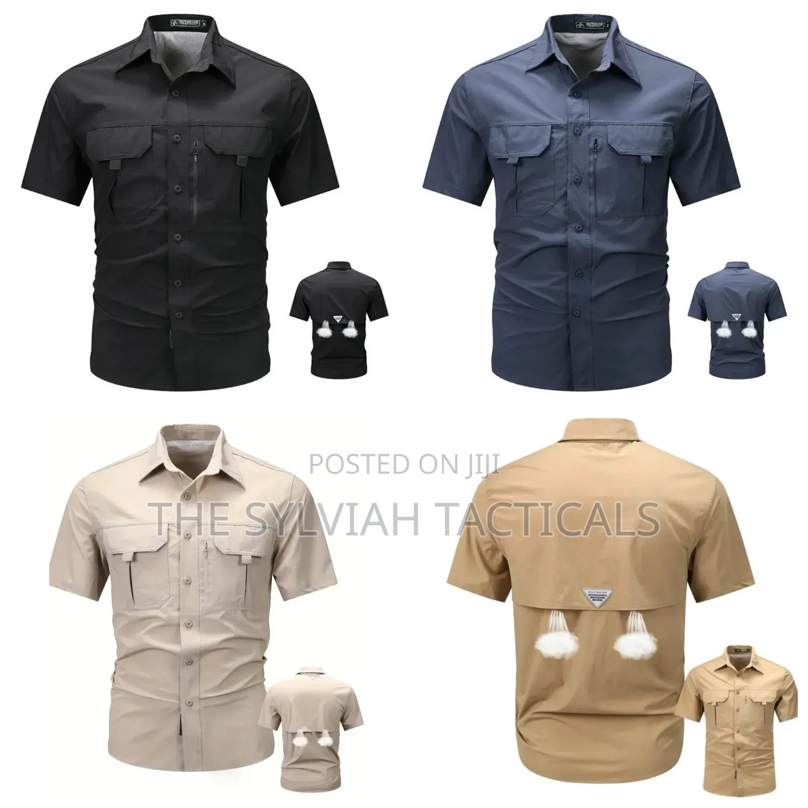 Outdoor Tactical Breathable Waterproof Spandex Short Sleeve Shirt