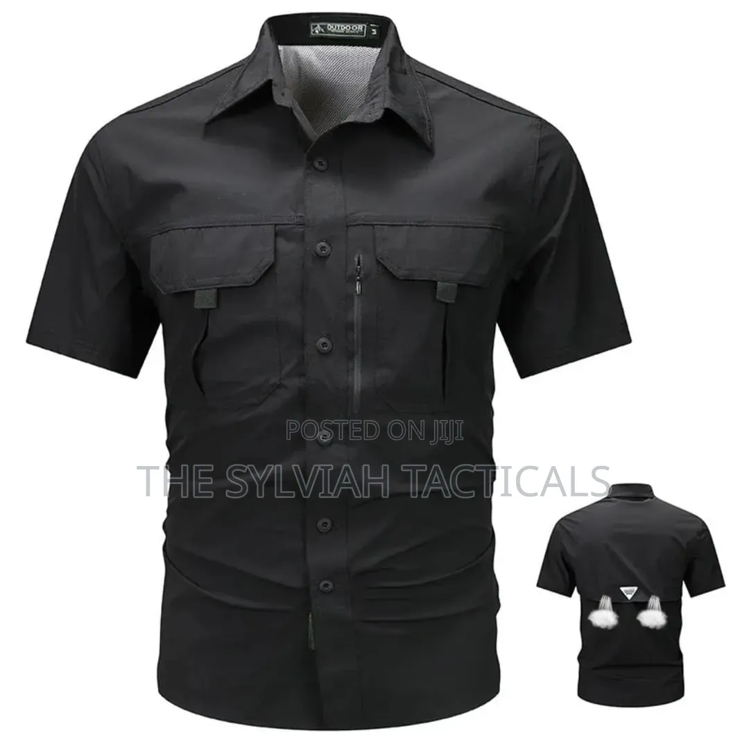 Outdoor Tactical Breathable Waterproof Spandex Short Sleeve Shirt