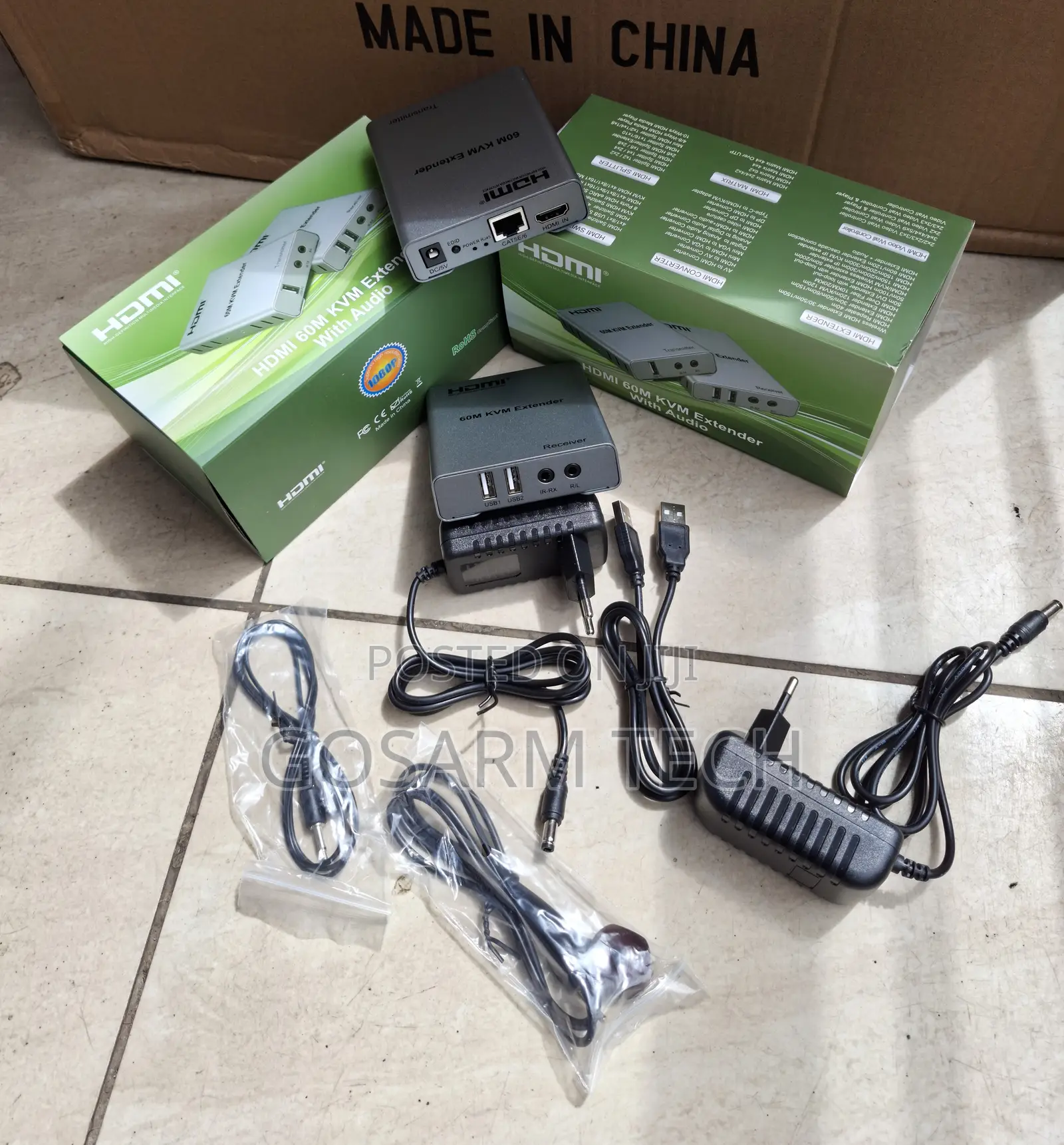 HDMI KVM Extender 60M– HDMI + USB + Audio Long Distance